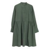 モスグリーン | ピンタックデザインギャザーワンピース ワンピース ミニ | Pierrot