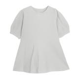 グレー | 構築袖ペプラムニット スポンジニット ペプラムシルエット | Pierrot