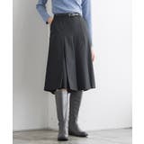 ブラック | タックフレアミドル丈パンツ パンツ フレア | Pierrot