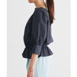 キーネックボリュームスリーブブラウス ブラウス キーネック | Pierrot | 詳細画像7 