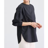 ブラック | 2wayパールボタンブラウス ブラウス パールボタン | Pierrot