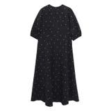 ブラック | リップルドットフレアワンピース ワンピース リップル | Pierrot