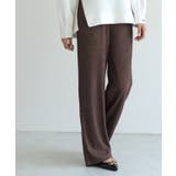ブラウン | ジャカードプリーツワイドパンツ パンツ ジャカード | Pierrot