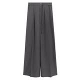 チャコール | ベルテッドリネンライクセミワイドパンツ パンツ リネンライク | Pierrot