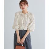 ドット/アイボリー | 選べる柄2wayギャザーブラウス ブラウス ギャザー | Pierrot