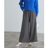 チャコール | 細見えタックワイドパンツ パンツ ワイド | Pierrot