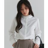 オフホワイト | 裏微起毛フリルネックブラウス ブラウス 裏起毛 | Pierrot