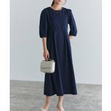 ネイビー | ウエストタックフレアワンピース ワンピース ウエストタック | Pierrot