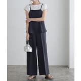 ネイビー | ペプラムオールインワン オールインワン ペプラムシルエット | Pierrot