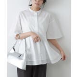 オフホワイト | ティアードチュニックブラウス ブラウス 綿混素材 | Pierrot