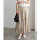 モカベージュ | シャイニーサテンワイドパンツ ワイドパンツ シャイニーサテン | Pierrot