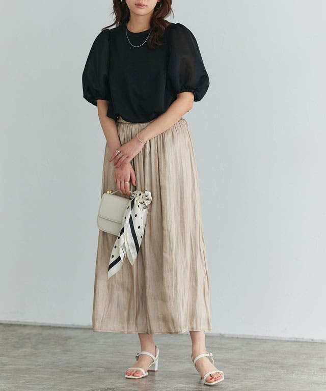 シャイニーサテンワイドパンツ ワイドパンツ シャイニーサテン | Pierrot | 詳細画像28