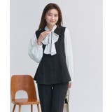 柄が選べる2wayリボンギャザーブラウス ブラウス 2way | Pierrot | 詳細画像31 