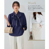 柄が選べる2wayリボンギャザーブラウス ブラウス 2way | Pierrot | 詳細画像8 