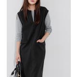 ブラック | キーネックシンプルジャンパースカート ジャンパースカート ジャンスカ | Pierrot