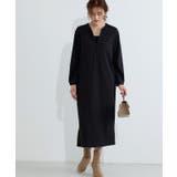 ブラック | 2wayキーネックポンチワンピース ワンピース キーネック | Pierrot