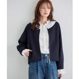 ネイビー | ノーカラーダンボールブルゾン ブルゾン ダンボール素材 | Pierrot