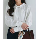 オフホワイト | 裏微起毛タイパフブラウス ブラウス 裏微起毛 | Pierrot
