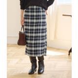 チェック柄ミドルIラインスカート 30代 40代 | Pierrot | 詳細画像29 