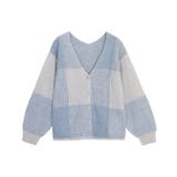 アイスグレー | 【ドラマ着用アイテム】チェック柄ニットカーディガン カーディガン カーデ | Pierrot