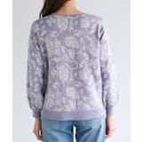 フラワージャカードVネックニット ニット Vネック | Pierrot | 詳細画像8 