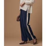 ネイビー×グレージュ | ［RASW］ストレートサイドラインパンツ パンツ ラインパンツ | Pierrot