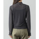 シアードットチュールハイネックトップス シアー インナー | Pierrot | 詳細画像8 