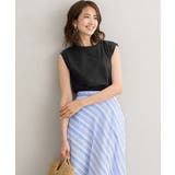 ブラック | ノースリーブトップスノースリーブ トップス クルーネック タンクトップ | Pierrot