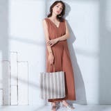 テラコッタオレンジ | バックリボン 綿麻 オールインワンバックリボン 綿 麻 綿麻 洗濯 洗える | Pierrot