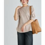 サンドベージュ | パフスリーブチュニックTシャツ Tシャツ パフスリーブ | Pierrot