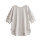 グレージュ | パフスリーブチュニックTシャツ Tシャツ パフスリーブ | Pierrot