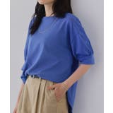 ブルー | パフスリーブチュニックTシャツ Tシャツ パフスリーブ | Pierrot