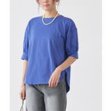 ブルー | パフスリーブチュニックTシャツ Tシャツ パフスリーブ | Pierrot