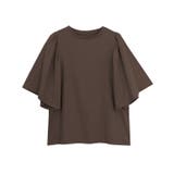 ブラウン | ギャザースリーブTシャツ Tシャツ カットソー | Pierrot