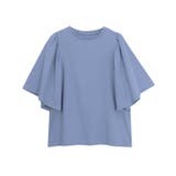 スモークブルー | ギャザースリーブTシャツ Tシャツ カットソー | Pierrot