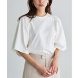 オフホワイト | ギャザースリーブTシャツ Tシャツ カットソー | Pierrot