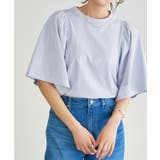 アイスブルー | ギャザースリーブTシャツ Tシャツ カットソー | Pierrot