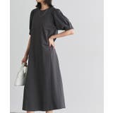 チャコール | パフスリーブワンピース ワンピース ワンピ | Pierrot