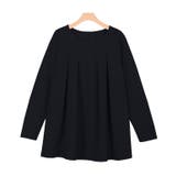 ブラック | ペアスキンタックフレアブラウス ペアスキン ブラウス フレア | Pierrot