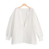 オフホワイト | 深Vネック裏毛プルオーバー プルオーバー スウェット | Pierrot