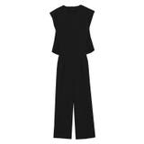 ブラック | ペアスキンフレンチオールインワン オールインワン フレンチスリーブ | Pierrot