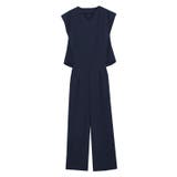 ネイビー | ペアスキンフレンチオールインワン オールインワン フレンチスリーブ | Pierrot