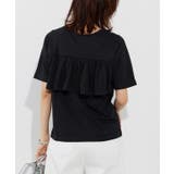 ブラック | バックフレアデザインTシャツ Tシャツ バックフレア | Pierrot