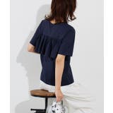 ネイビー | バックフレアデザインTシャツ Tシャツ バックフレア | Pierrot