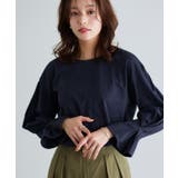 ネイビー | キャンディピンタックスリーブカットソー カットソー キャンディスリーブ | Pierrot