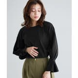 ブラック | キャンディピンタックスリーブカットソー カットソー キャンディスリーブ | Pierrot