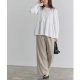 ペアスキンパフスリーブペプラムブラウス ブラウス パフスリーブ | Pierrot | 詳細画像19 