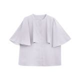 グレー | 防汚ケープデザインブラウス ブラウス 防汚加工 | Pierrot