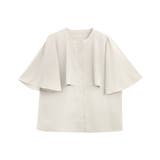 グレージュ | 防汚ケープデザインブラウス ブラウス 防汚加工 | Pierrot