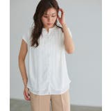 オフホワイト | シアー楊柳ギャザーブラウス ブラウス シアー | Pierrot